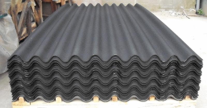 Tôle ondulée en bitume Noir 200 x 83 cm