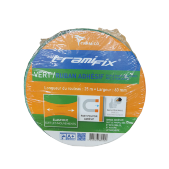 Ruban Adhésif VERT Simple Face 60mm x 25ML