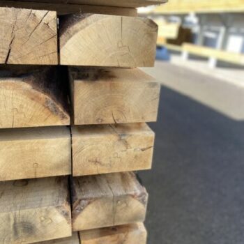 Traverse Paysagère Brut en Chêne 100 x 200 mm